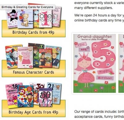Is it a habit to buy Greetings Cards in the UK?